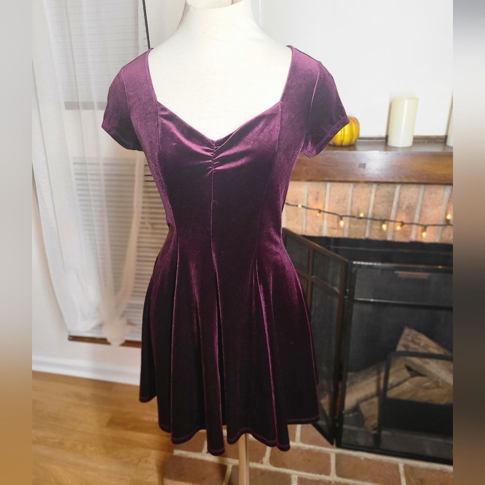 SOLD - Wine velvet UO dress